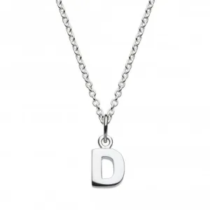 Dew Sterling Silver Dinky D Initial Pendant 9092HPD Dew Jewellery