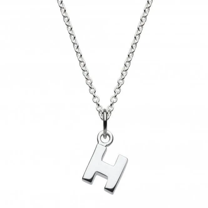 Dew Sterling Silver Dinky H Initial Pendant 9092HPH Dew Jewellery