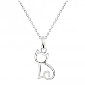 Dew Sterling Silver Dinky Kitten Pendant 90348HP Dew Jewellery