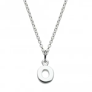 Dew Sterling Silver Dinky O Initial Pendant 9092HPO Dew Jewellery