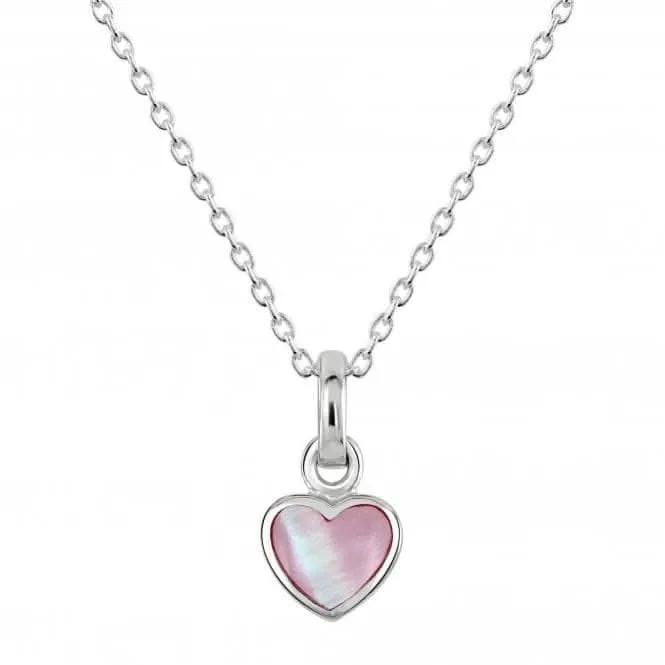 Dew Sterling Silver Dinky Pink Mother of Pearl Heart Pendant 90632PMP Dew Jewellery