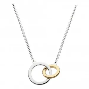 Dew Sterling Silver Double Link Gold Plate 18 Necklace 9694GD021 Dew Jewellery