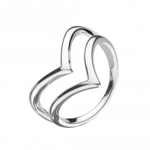 Dew Sterling Silver Double Wishbone Ring 1733HP021 Dew Jewellery