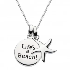 Dew Sterling Silver Life's a Beach Starfish Pendant 9686HP021 Dew Jewellery