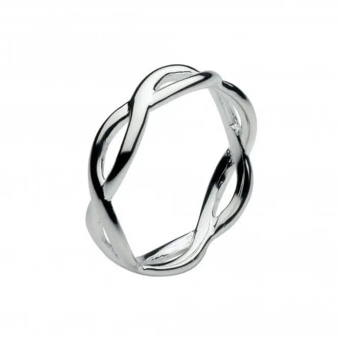 Dew Sterling Silver Open Twist Ring 2859HP Dew Jewellery