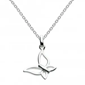 Dew Sterling Silver Open Wing Small Butterfly Pendant 98078HP004 Dew Jewellery