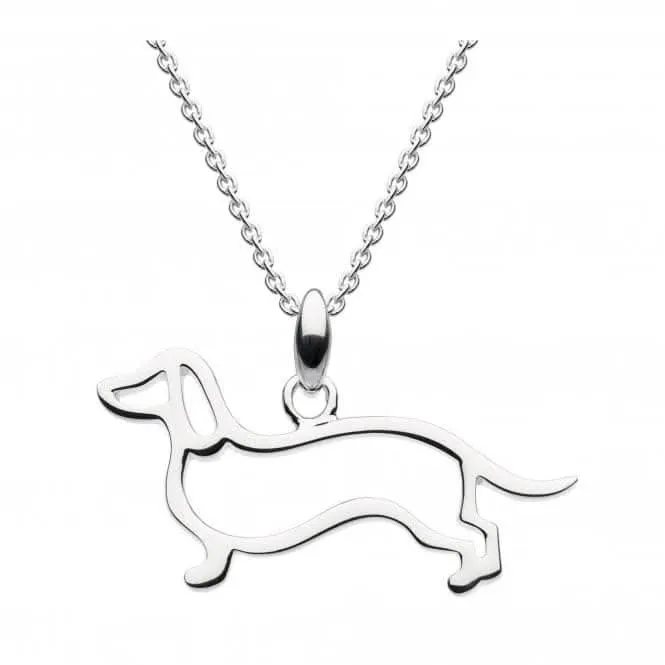 Dew Sterling Silver Sausage Dog Pendant 9662HP021 Dew Jewellery