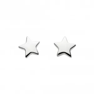 Dew Sterling Silver Solid Star Stud Earrings 4054HP Dew Jewellery