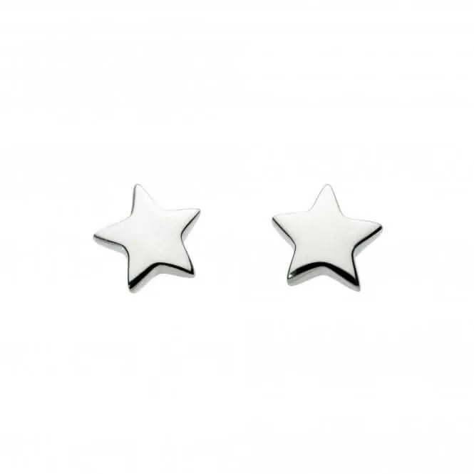 Dew Sterling Silver Solid Star Stud Earrings 4054HP Dew Jewellery