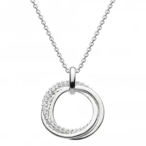 Dew Sterling Silver Triple Rings with Cubic Zirconia Pendant 9820CZ022 Dew Jewellery