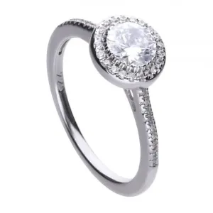 Diamonfire Silver White Cubic Zirconia Cluster Ring R3616 Diamonfire Jewellery