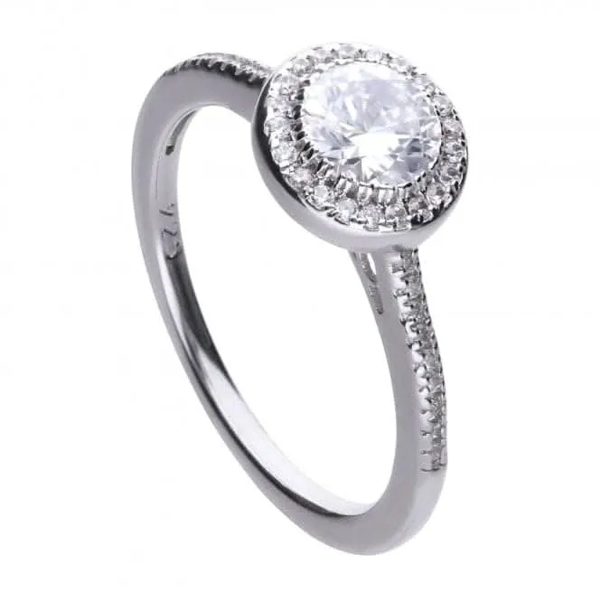 Diamonfire Silver White Cubic Zirconia Cluster Ring R3616 Diamonfire Jewellery