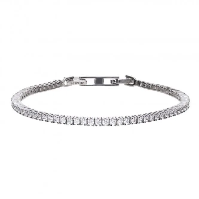 Diamonfire Silver White Cubic Zirconia Fine Tennis Bracelet B5096 Diamonfire Jewellery