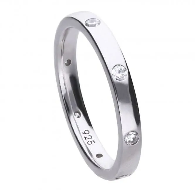 Diamonfire Silver White Zirconia Collectable Ring R3630 Diamonfire Jewellery