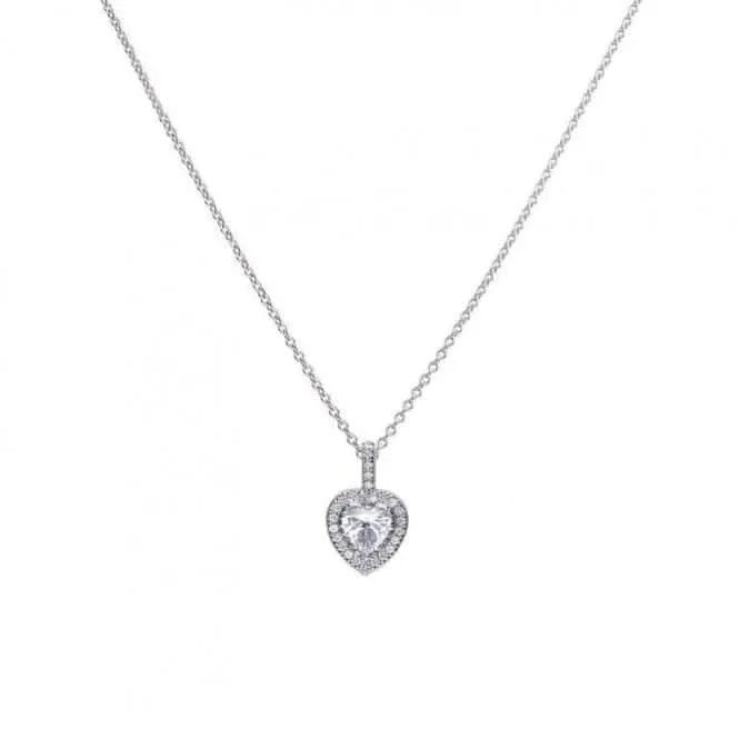 Diamonfire Silver White Zirconia Heart Pendant P4616 Diamonfire Jewellery
