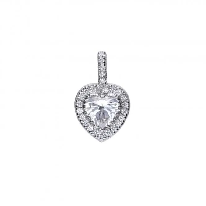 Diamonfire Silver White Zirconia Heart Pendant P4616 Diamonfire Jewellery