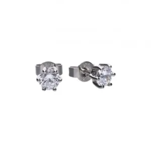 Diamonfire Silver White Zirconia Solitaire Earrings E5630 Diamonfire Jewellery