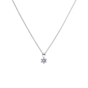 Diamonfire Silver White Zirconia Solitaire Pendant P4611 Diamonfire Jewellery
