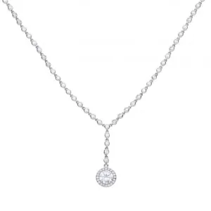 Diamonfire Silver White Zirconia Y - Collier Necklace N4233 Diamonfire Jewellery