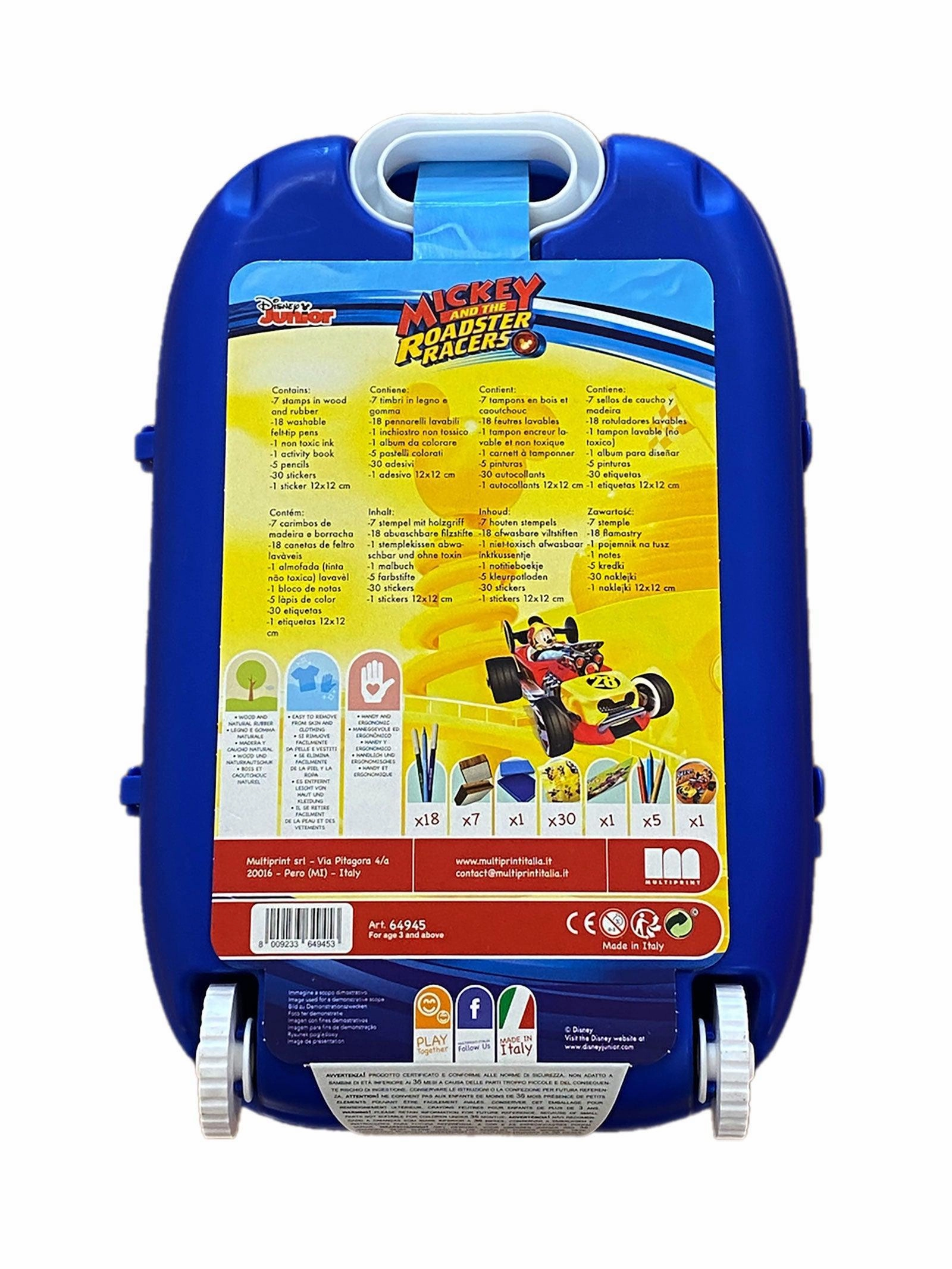 Disney Junior Mickey Trolley Artists Playset - Blue Case