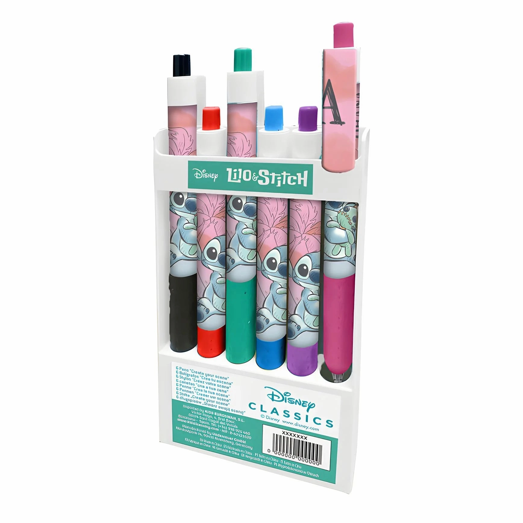 Disney Lilo & Stitch Colored Pens - 6 pieces