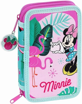 Disney Minnie Palms Official Double Pencil Case 28pcs Set