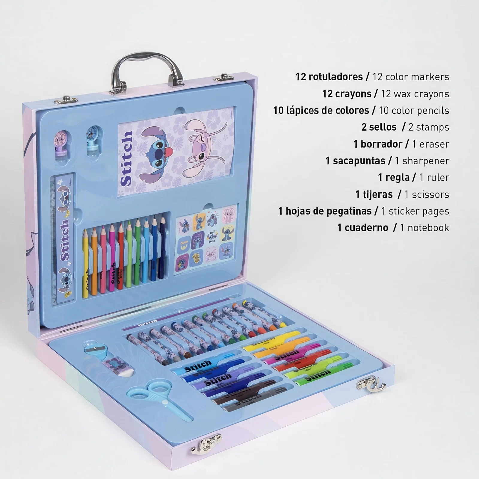 Disney Stitch Colouring Stationery Case