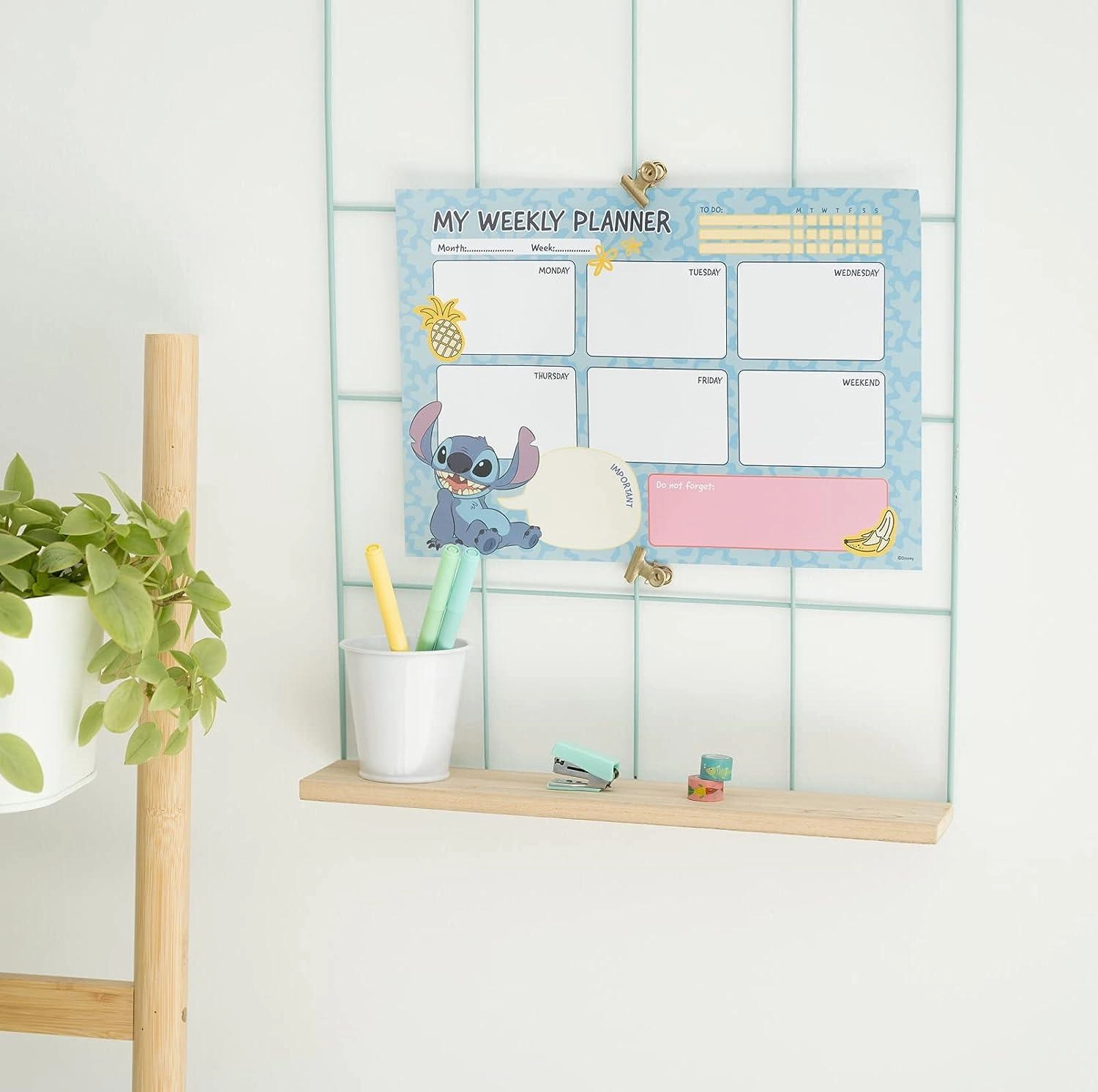Disney Stitch Tropical A4 Weekly Planner