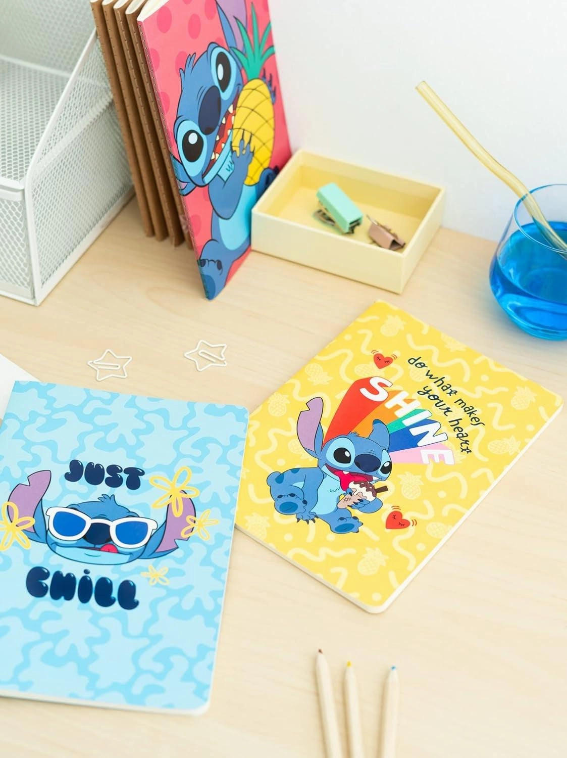 Disney Stitch Tropical Pack of 3 A5 Notebooks