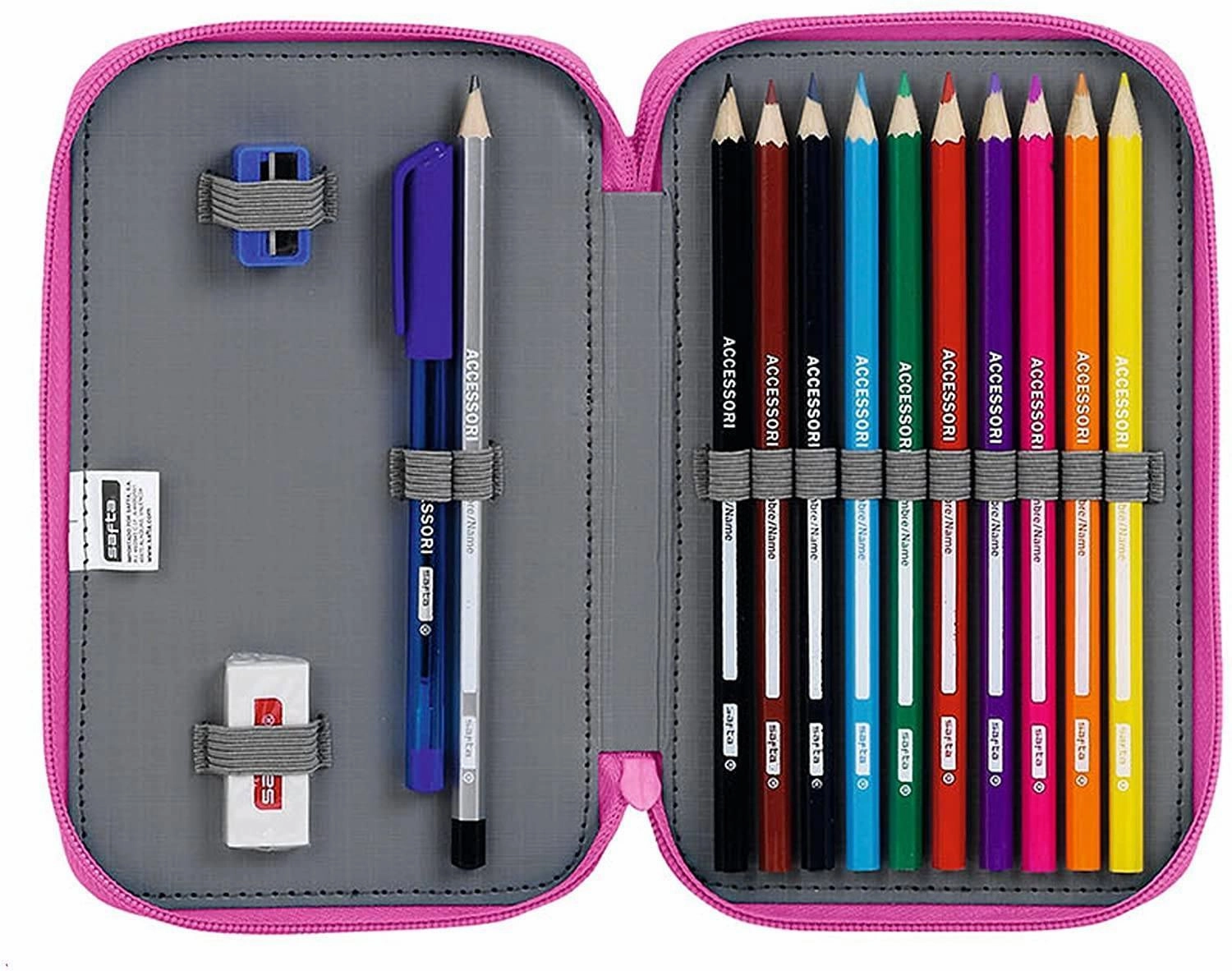 Disney Tangled Double Pencil Case Filled With Stationery