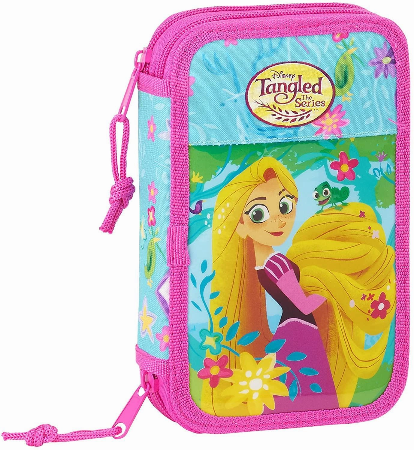 Disney Tangled Double Pencil Case Filled With Stationery
