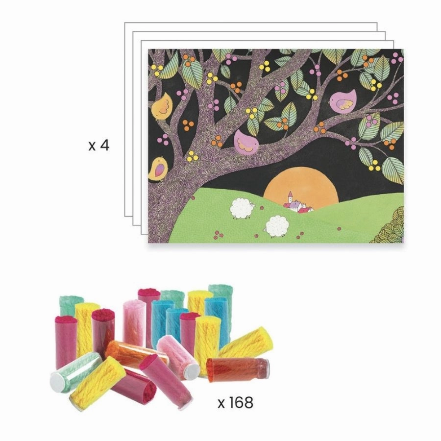 Djeco - An Explosion of Pompoms Craft Kit for Kids