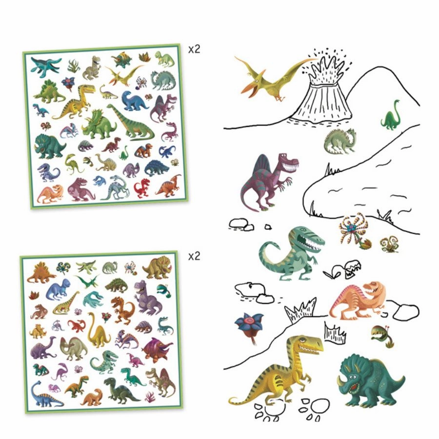 Djeco - Dinosaur Stickers 160 Stickers