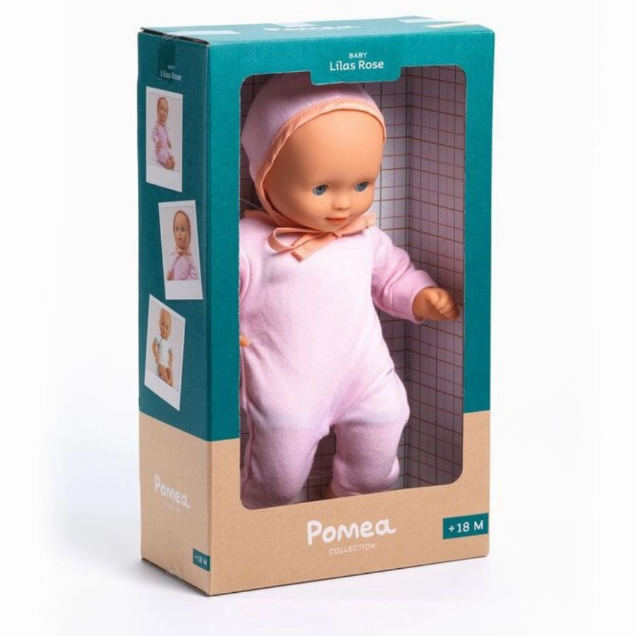 Djeco - Pomea Lila Rose Soft Body Doll 32cm | Machine Washable