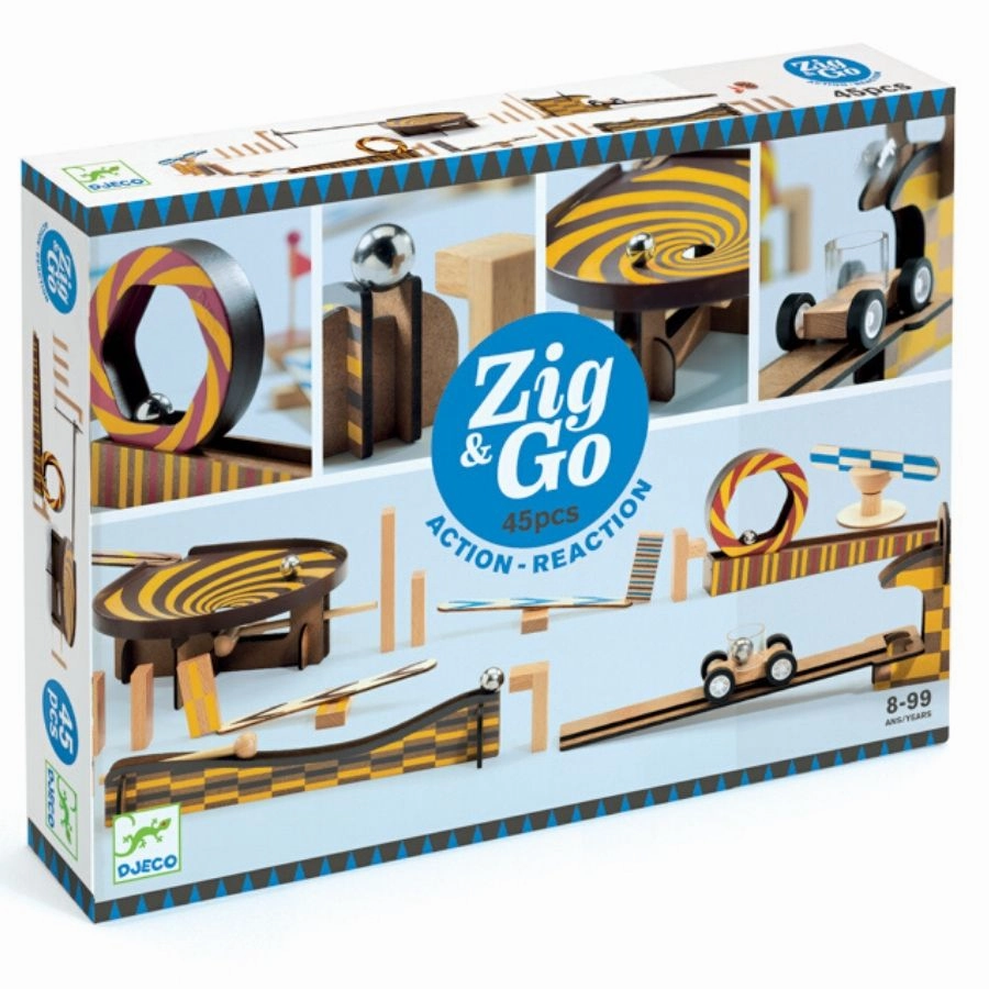 Djeco - Zig & Go Action Reaction 45 piece Set