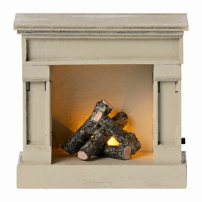 Dollhouse Off-White Vintage Fireplace