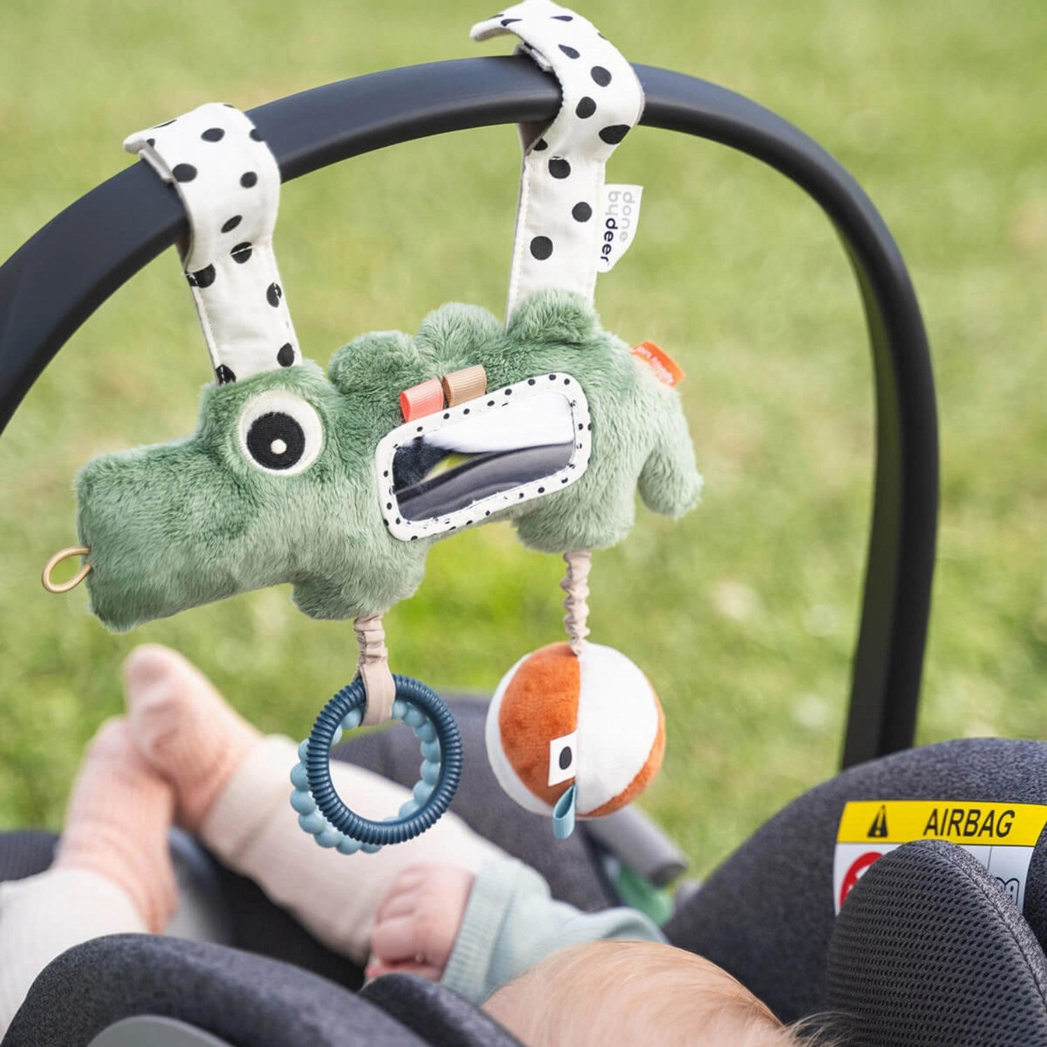 DonebyDeer Green Croco Activity Hanger