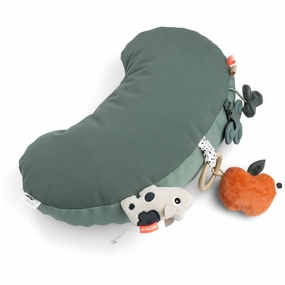DonebyDeer Green Tummy time activity pillow Tiny farm