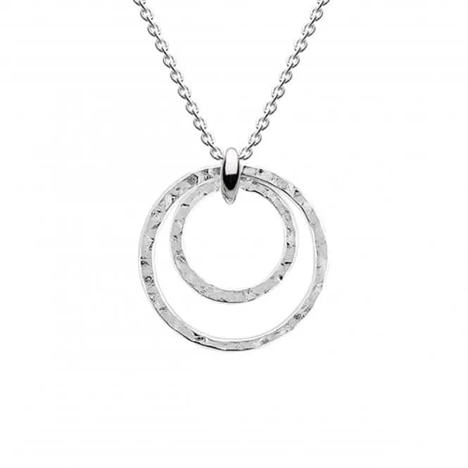 Double Hammered Circle Pendant 96911HP Dew Jewellery
