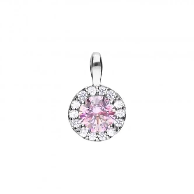 Dusky Pink Cubic Zirconia Pave Pendant P4779 Diamonfire Jewellery