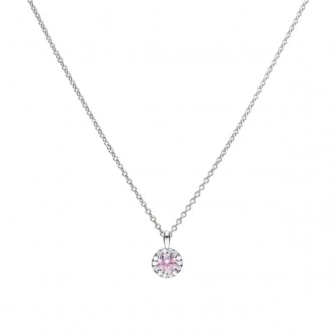 Dusky Pink Cubic Zirconia Pave Pendant P4779 Diamonfire Jewellery