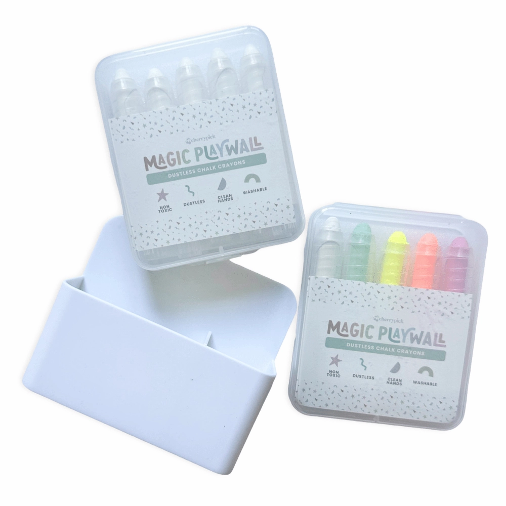 Dustless Chalk Crayons   Magnetic Holder Bundle for Magic Playwall