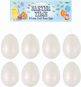 Easter Time 8 Large Craft Foam Eggs
