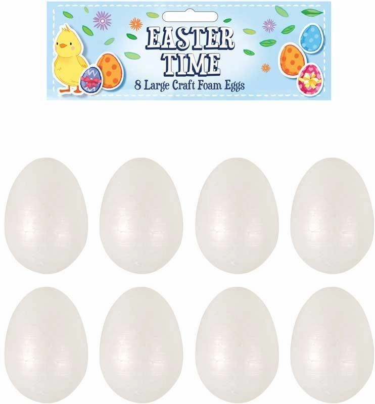 Easter Time 8 Large Craft Foam Eggs