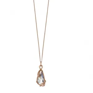 Elements Silver Swarovski Crystal Wing Shape Pendant P4533C Beginnings Jewellery