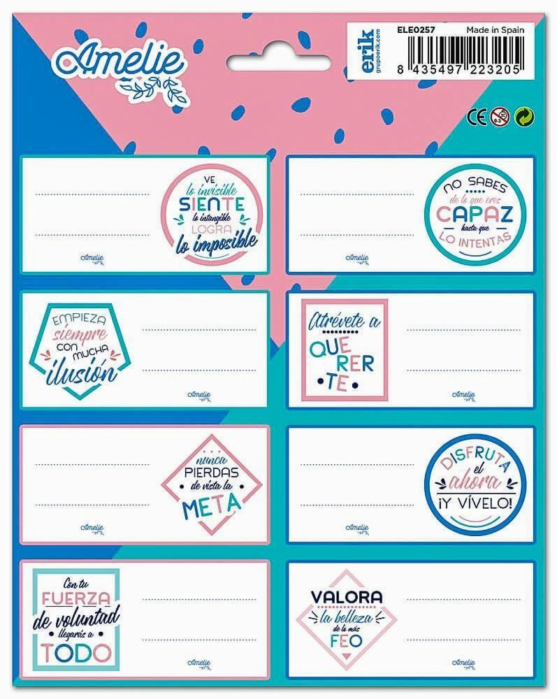 Erik Grupo ELE0257 Self-Adhesive Labels Amelie Pastel Collection