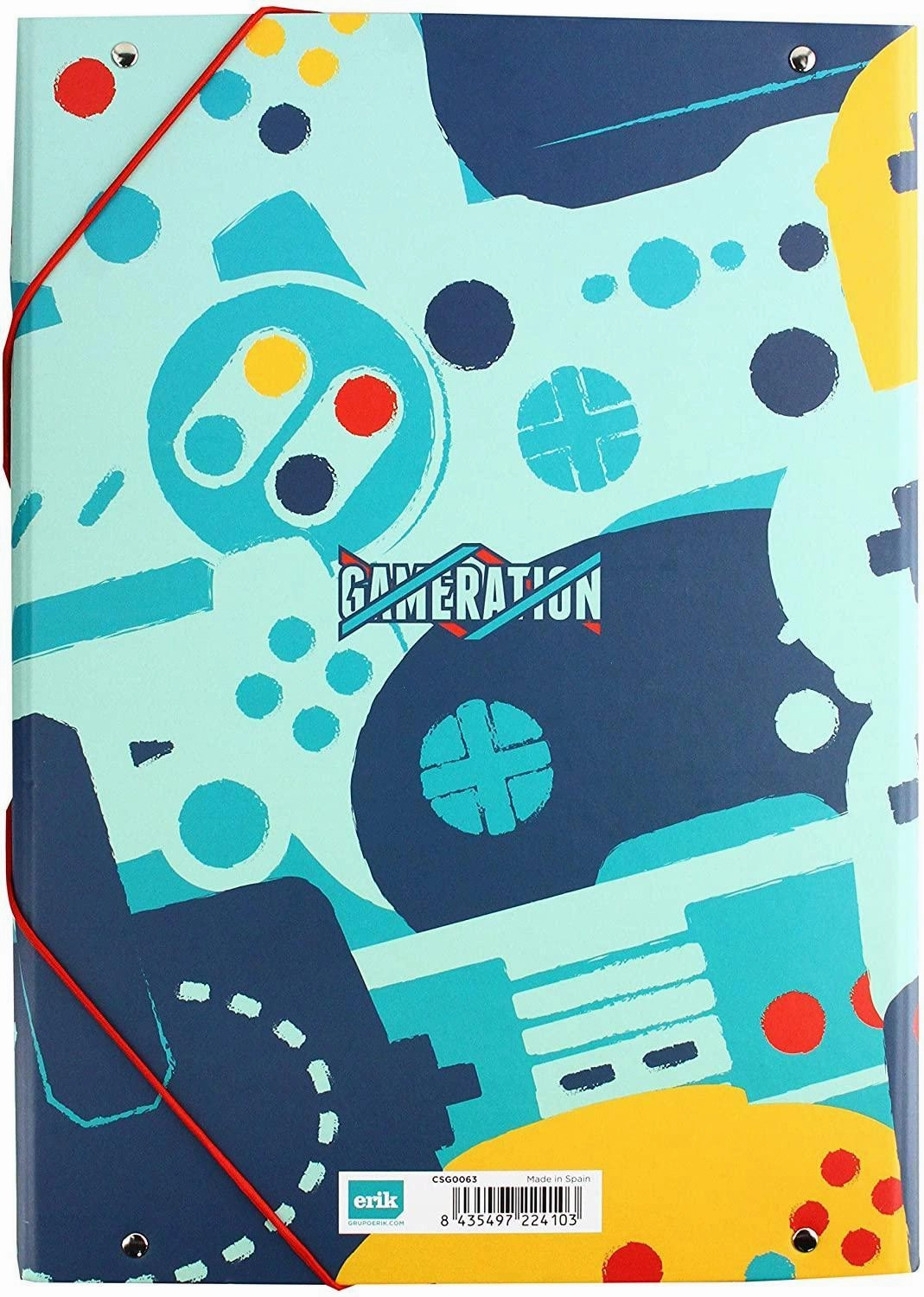 Erik Grupo Folder Elasticated A4 Gamer New Collection