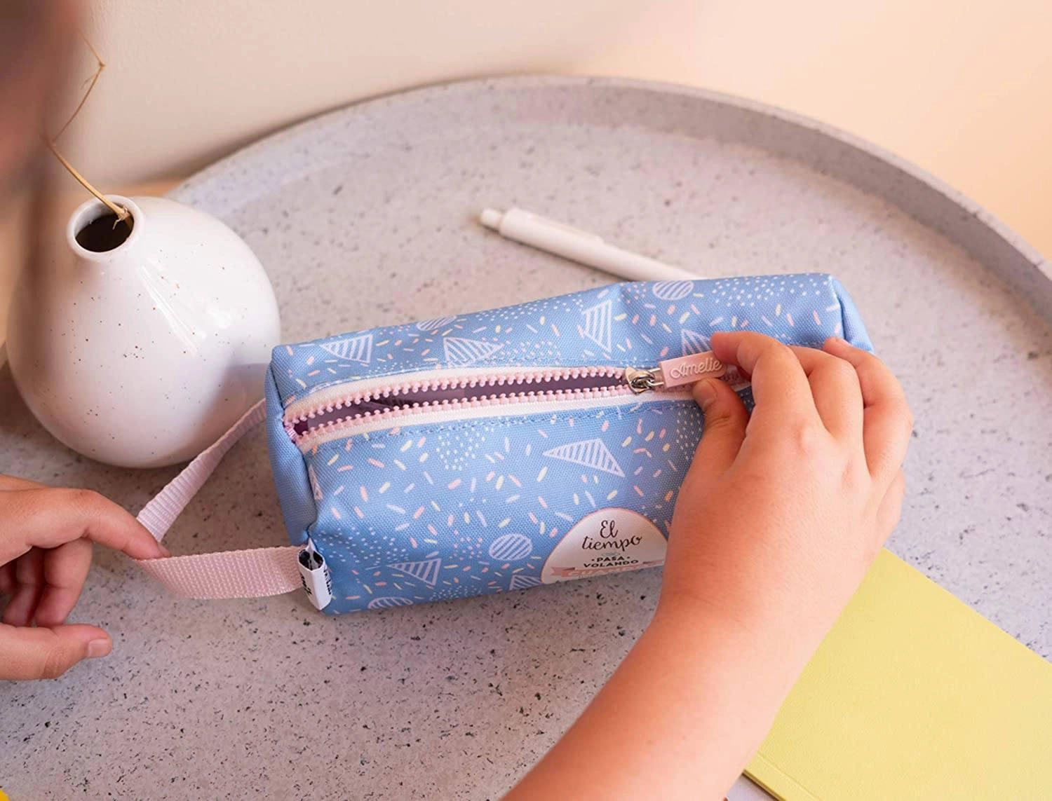 Erik Grupo Pencil Case, Amelie, Classic Blue