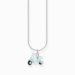 Essentials Sterling Silver Enamel Motor Scooter Necklace KE2217-041-7-L45V Thomas Sabo Necklaces