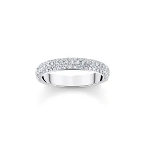 Essentials Sterling Silver Sparkling White Zirconia Ring TR2462-051-14 Thomas Sabo Rings